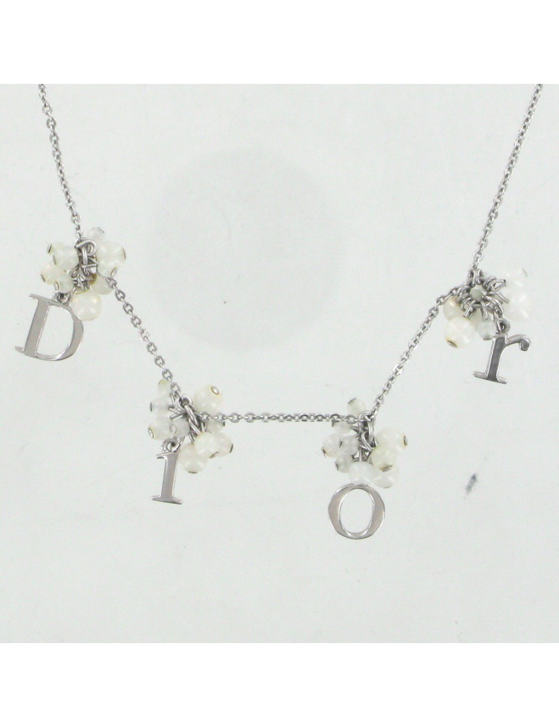 Collier DIOR perles blanches