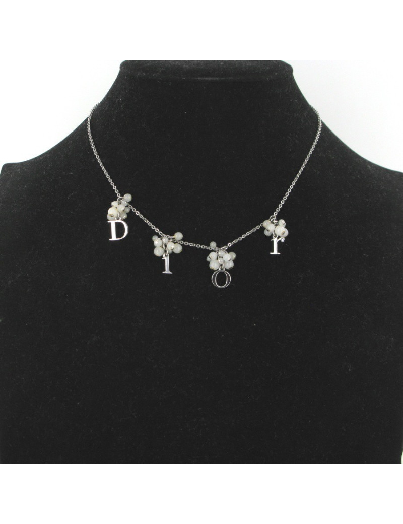 Collier DIOR perles blanches