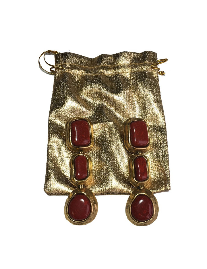 Boucles d'oreille clip YSL YVES SAINT LAURENT Vintage