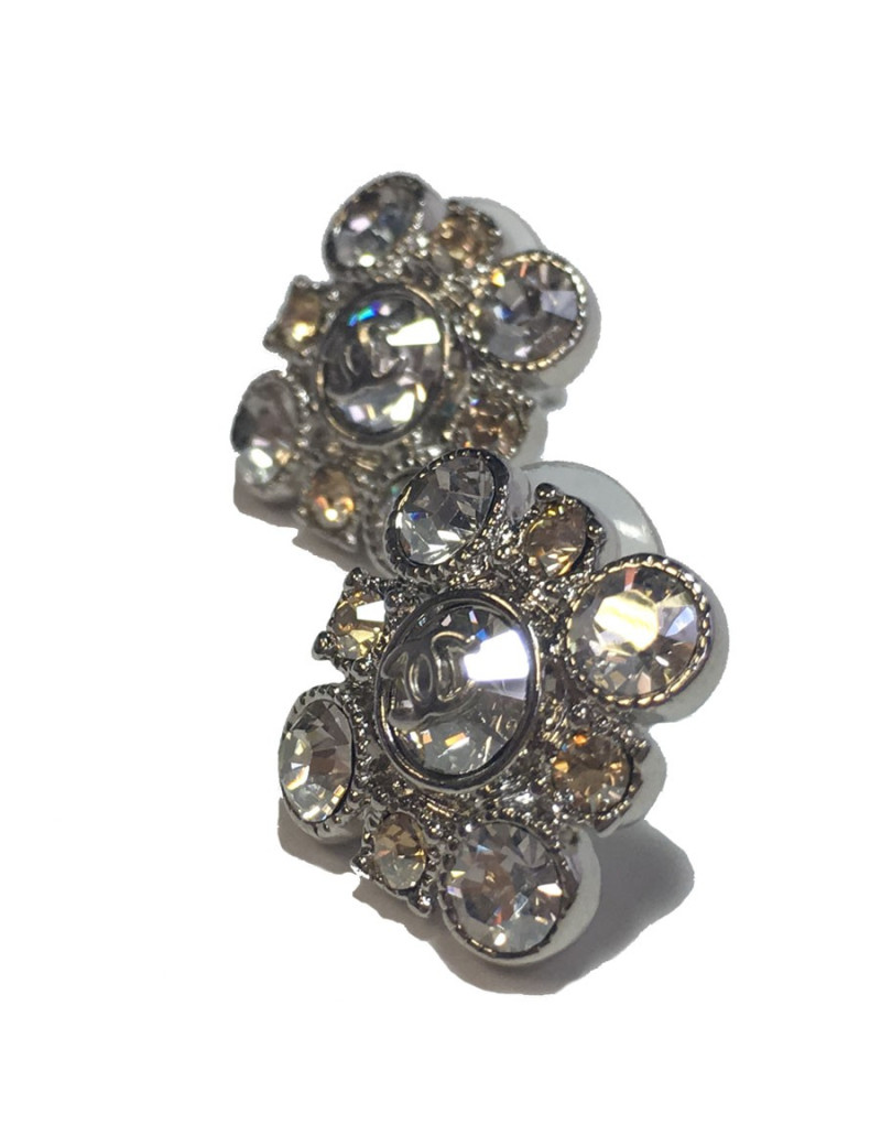 Chanel studs earrings set with brilliants