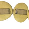 CHANEL T90 belt in beige leather and yellow plastic parts