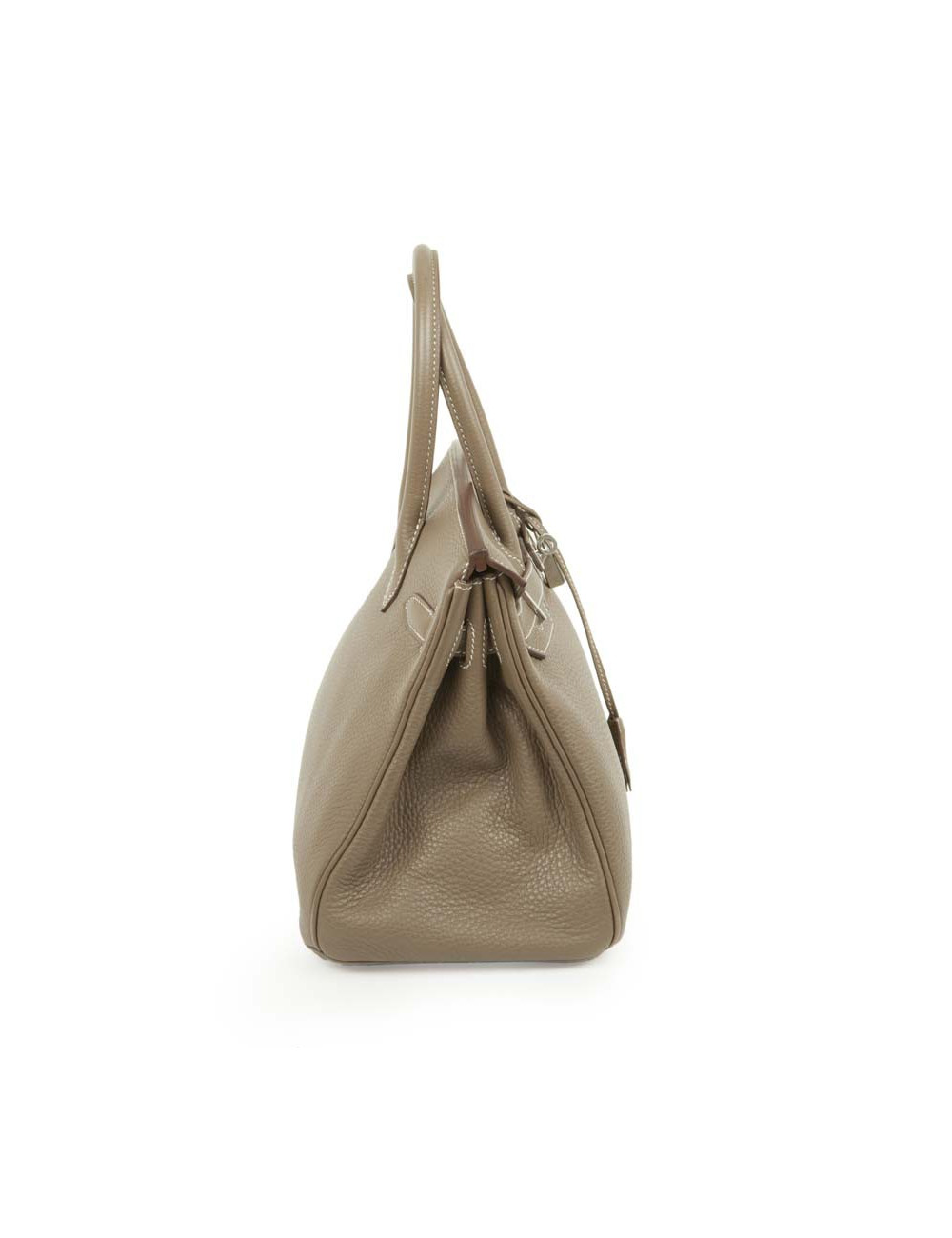 Birkin 30 HERMES cuir taurillon clémence Etoupe