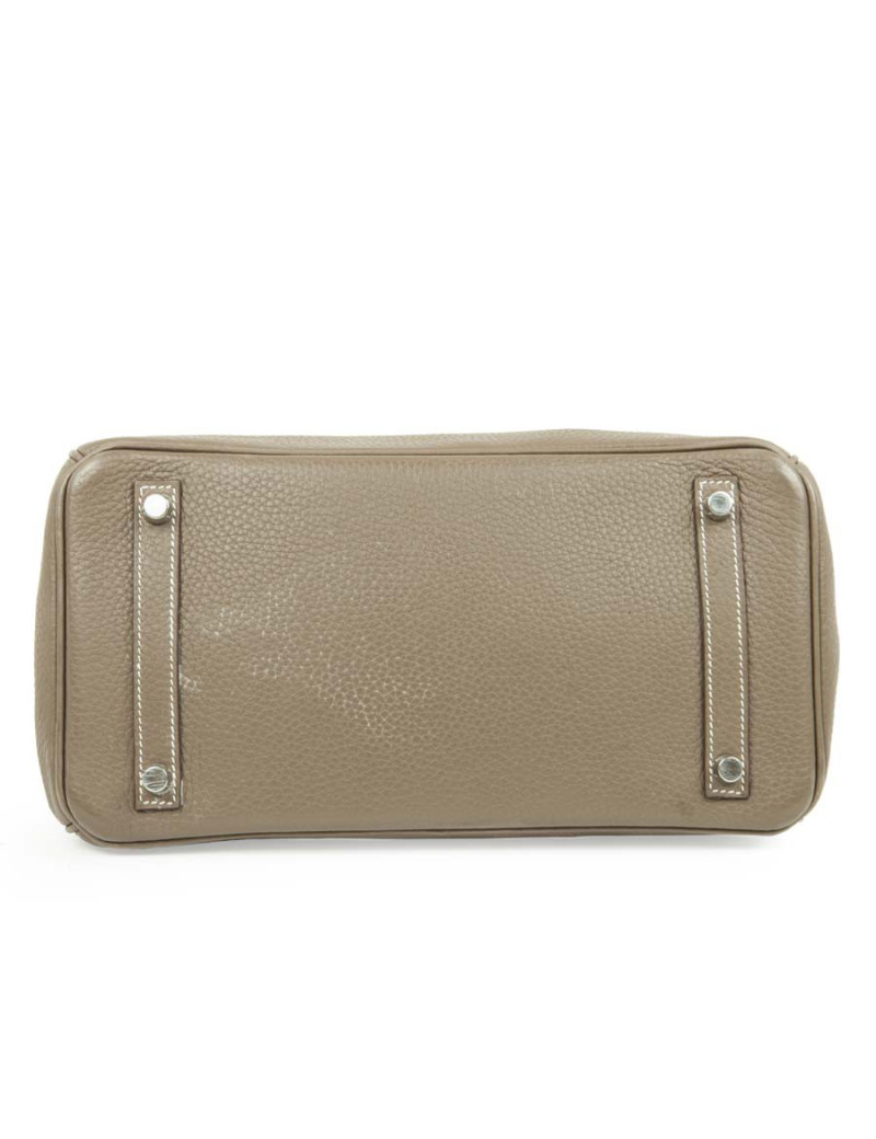 Birkin 30 HERMES cuir taurillon clémence Etoupe