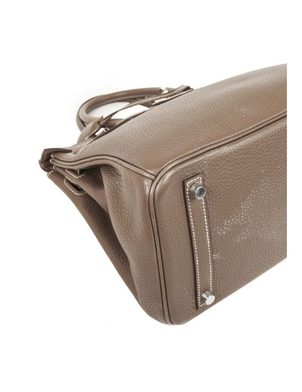 Birkin 30 HERMES cuir taurillon clémence Etoupe