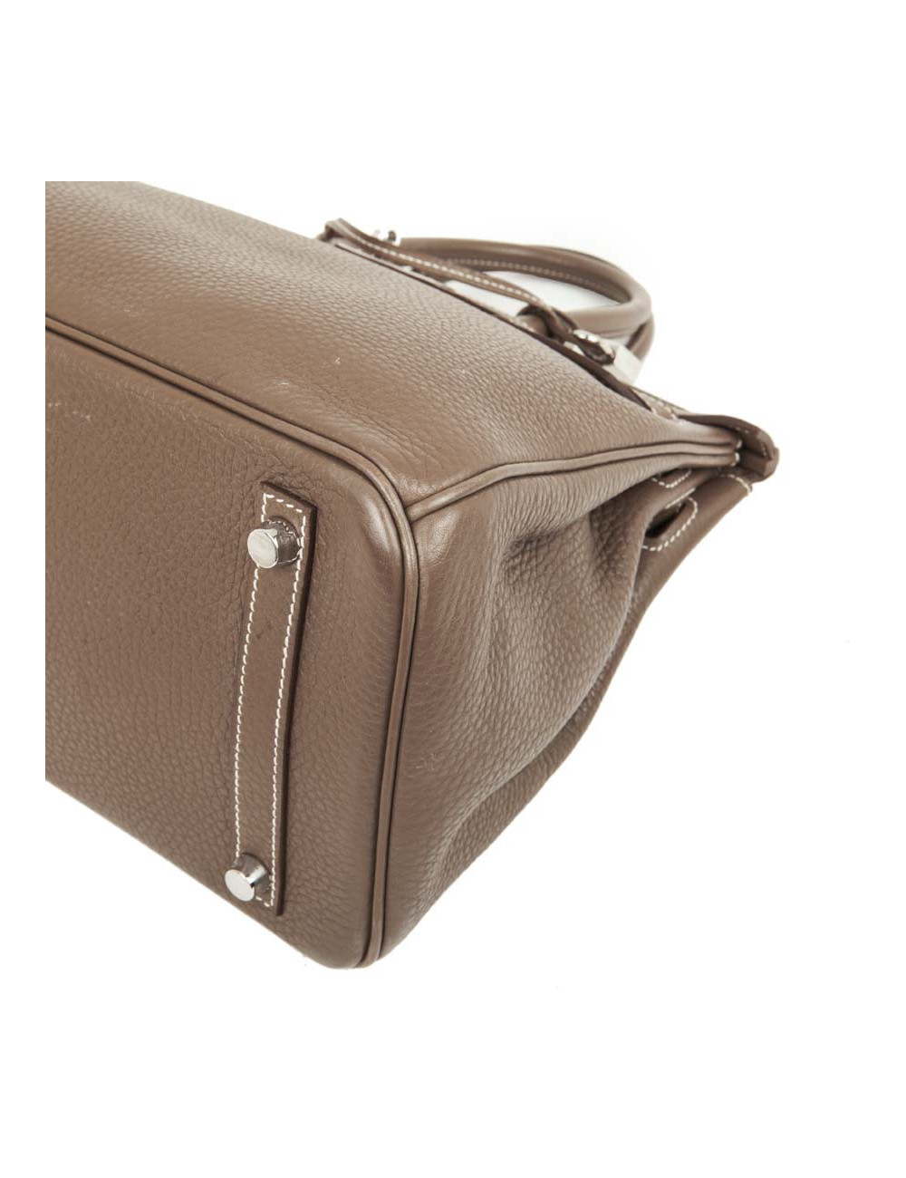 Birkin 30 HERMES cuir taurillon clémence Etoupe