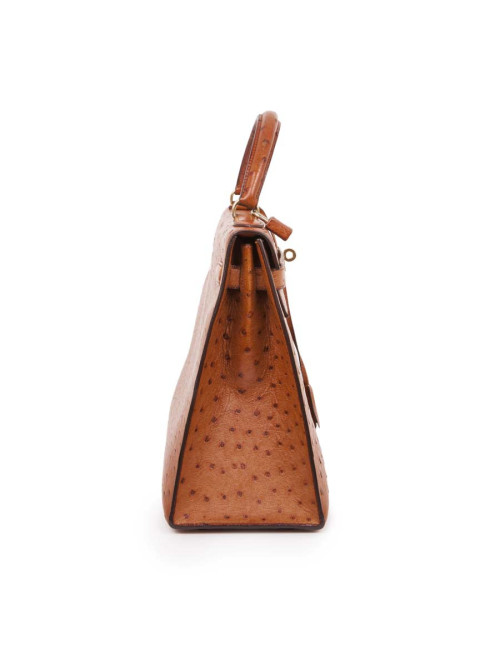 Kelly HERMES 32 in cognac ostrich