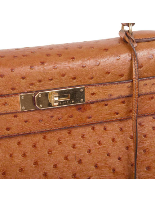 Kelly HERMES 32 in cognac ostrich