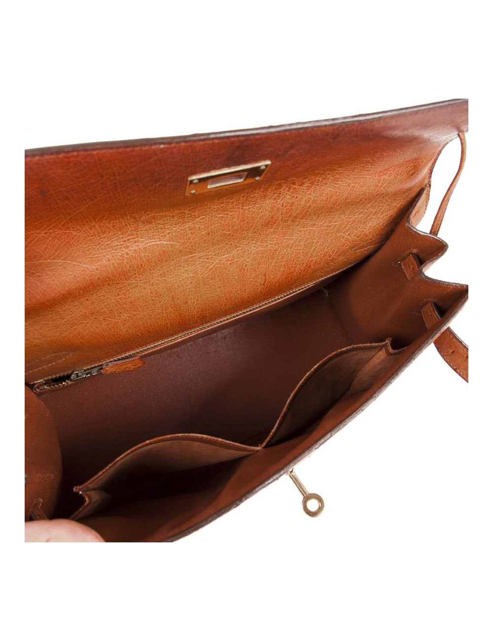 Kelly HERMES 32 in cognac ostrich