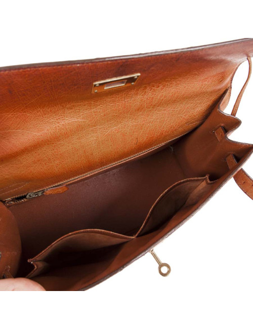 Kelly HERMES 32 in cognac ostrich