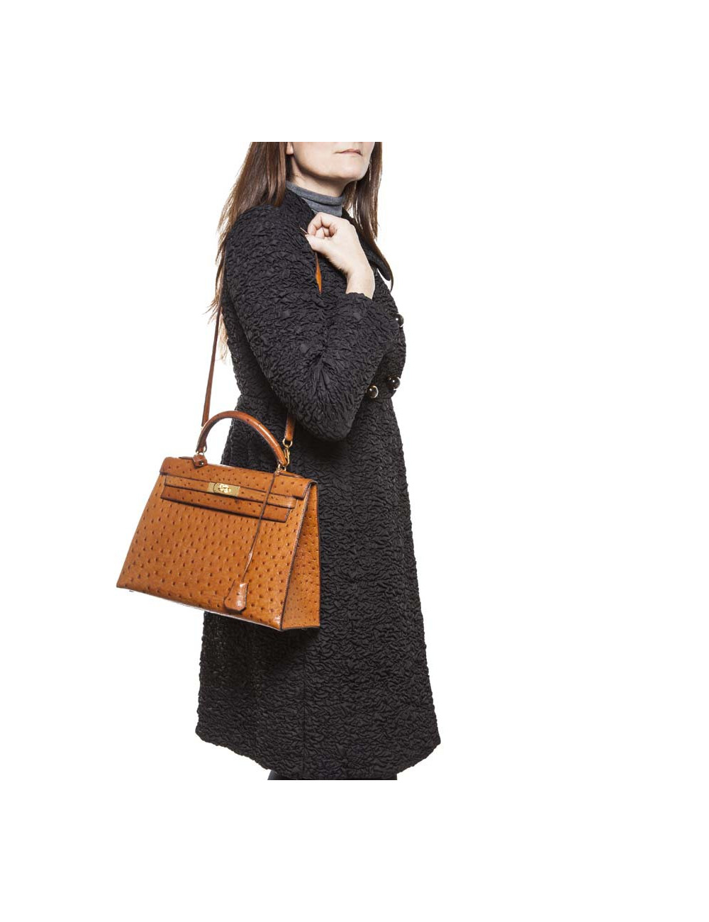 Kelly32 HERMES en autruche