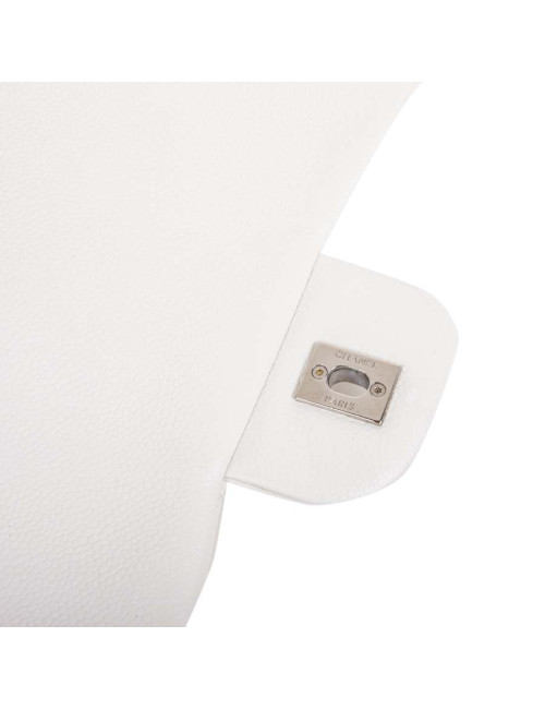  Sac Jumbo CHANEL cuir grainé blanc