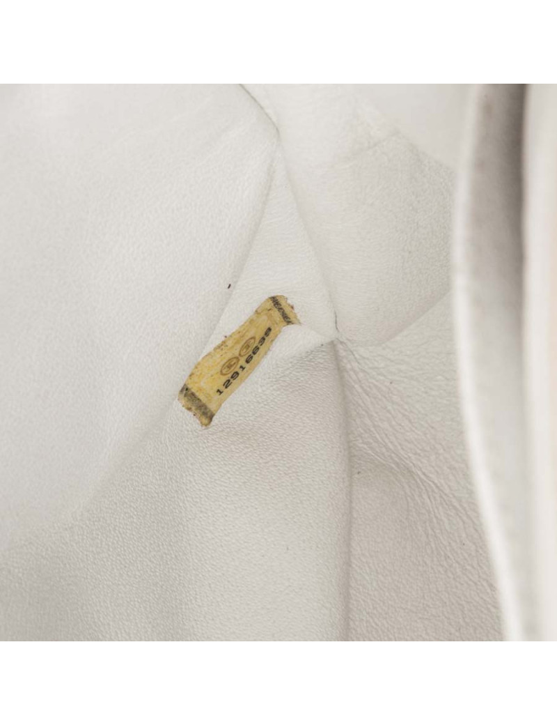  Sac Jumbo CHANEL cuir grainé blanc