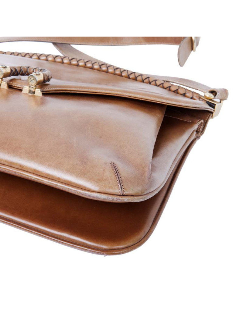 GUCCI Collector Vintage bag in aged brown leather