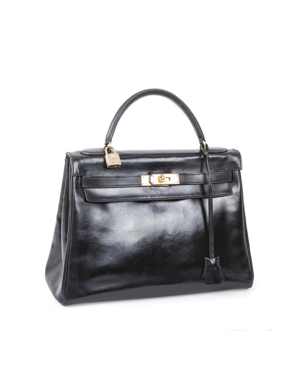 reparation Sac Kelly 32 HERMES cuir box noir
