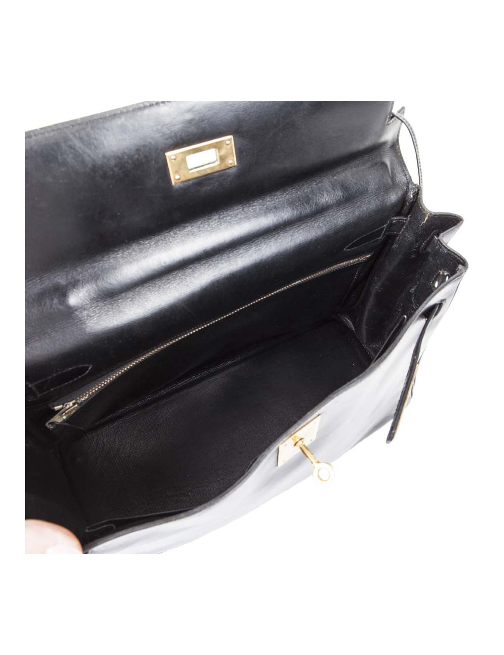  reparation Sac Kelly 32 HERMES cuir box noir