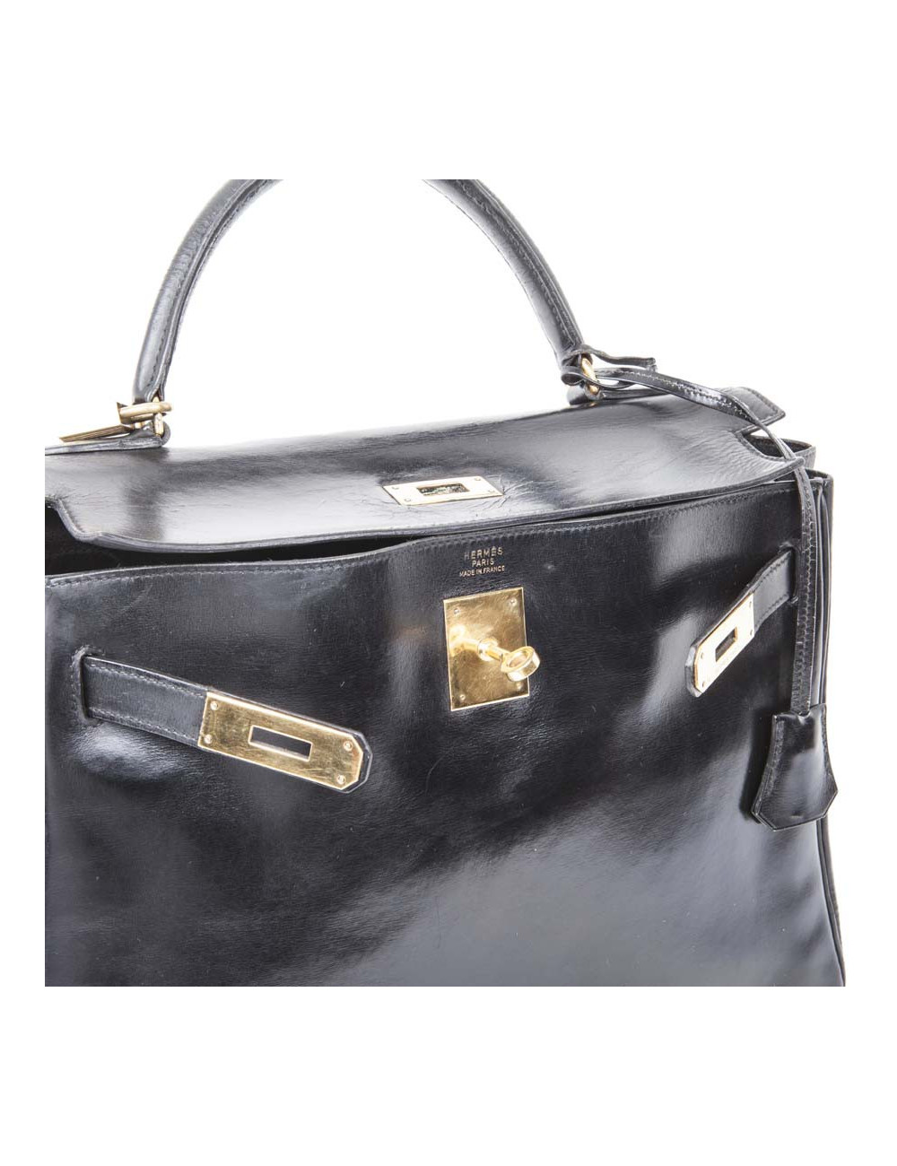  reparation Sac Kelly 32 HERMES cuir box noir