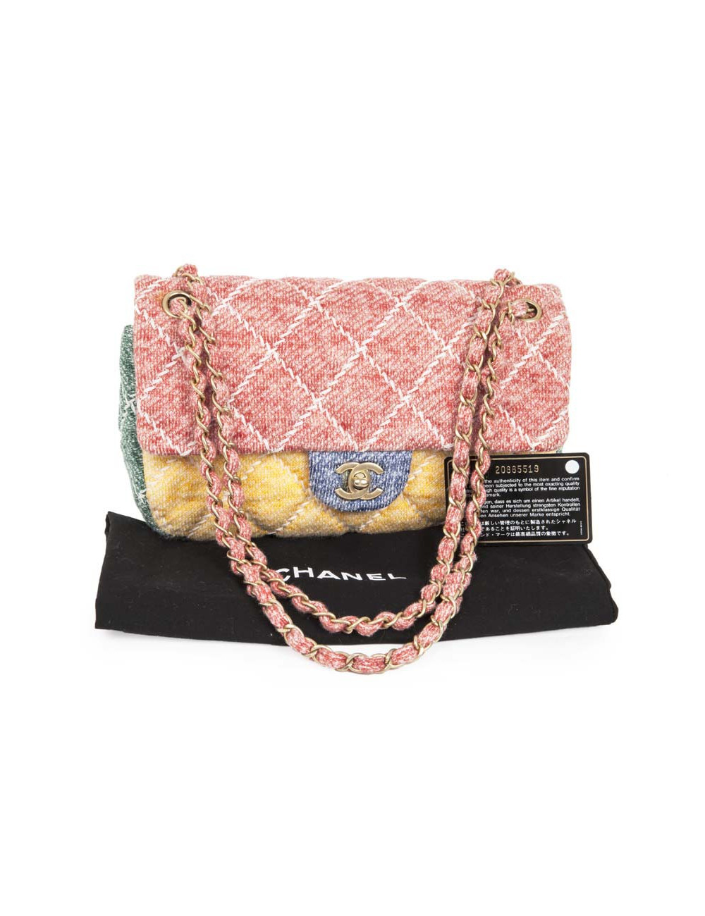 Timeless CHANEL multicolor jersey bag
