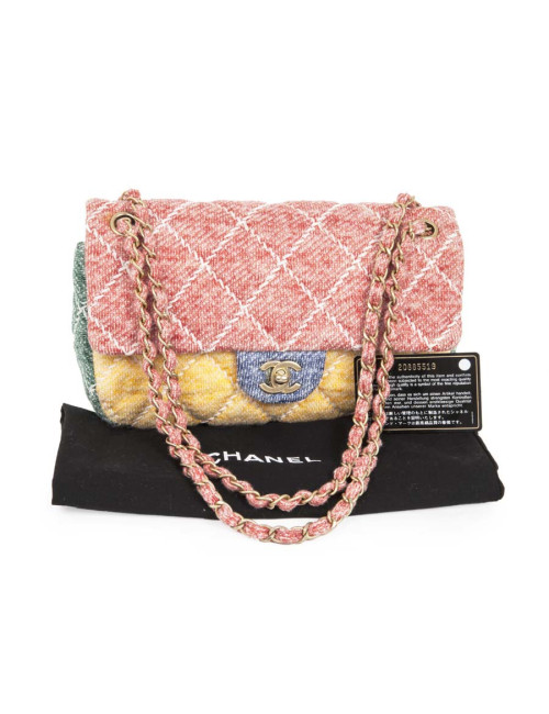Timeless CHANEL multicolor jersey bag