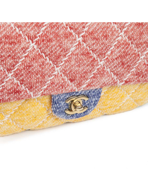 Timeless CHANEL multicolor jersey bag