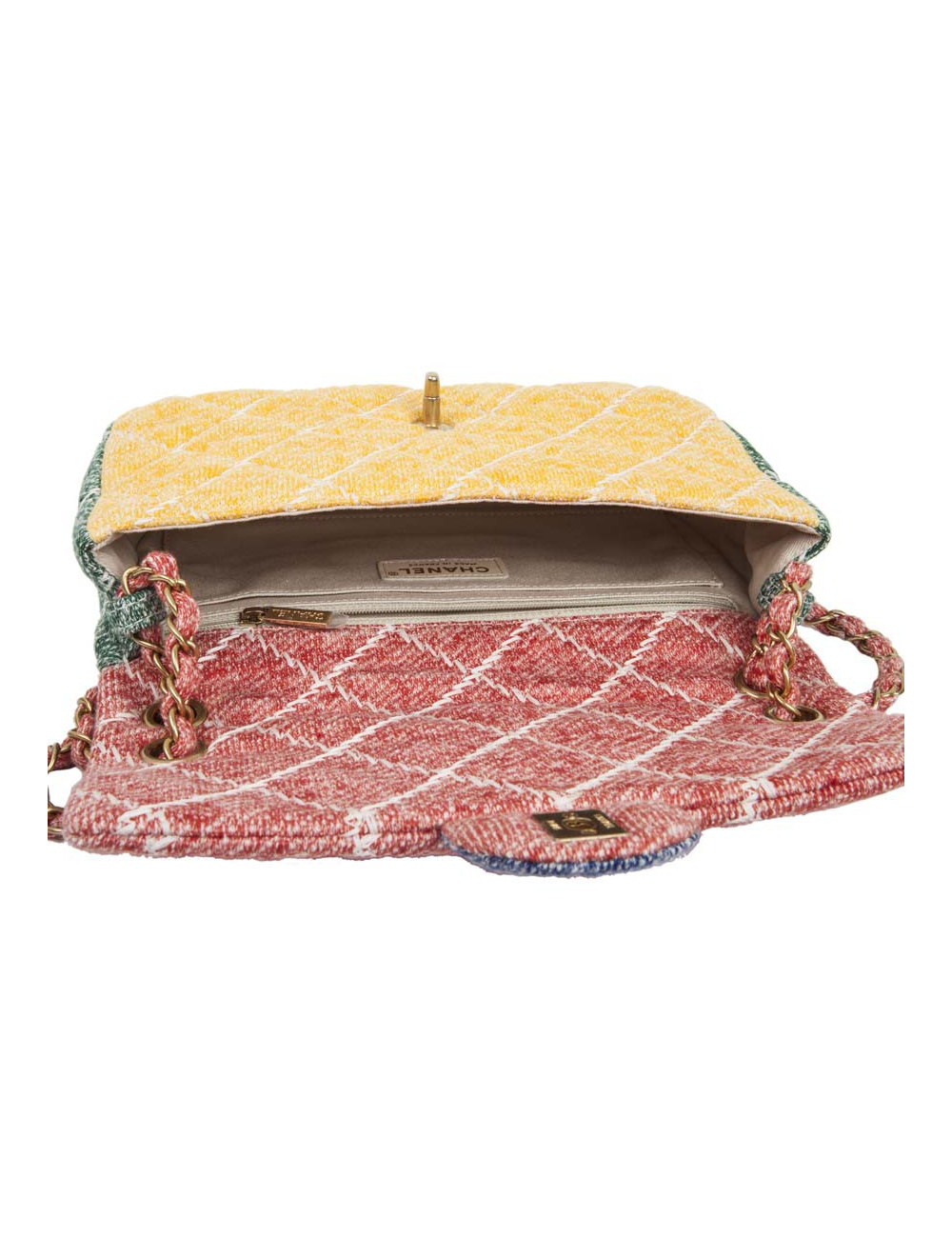Timeless CHANEL multicolor jersey bag