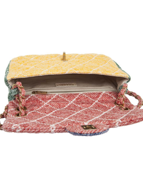 Timeless CHANEL multicolor jersey bag