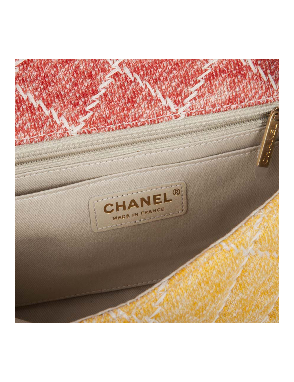 Timeless CHANEL multicolor jersey bag