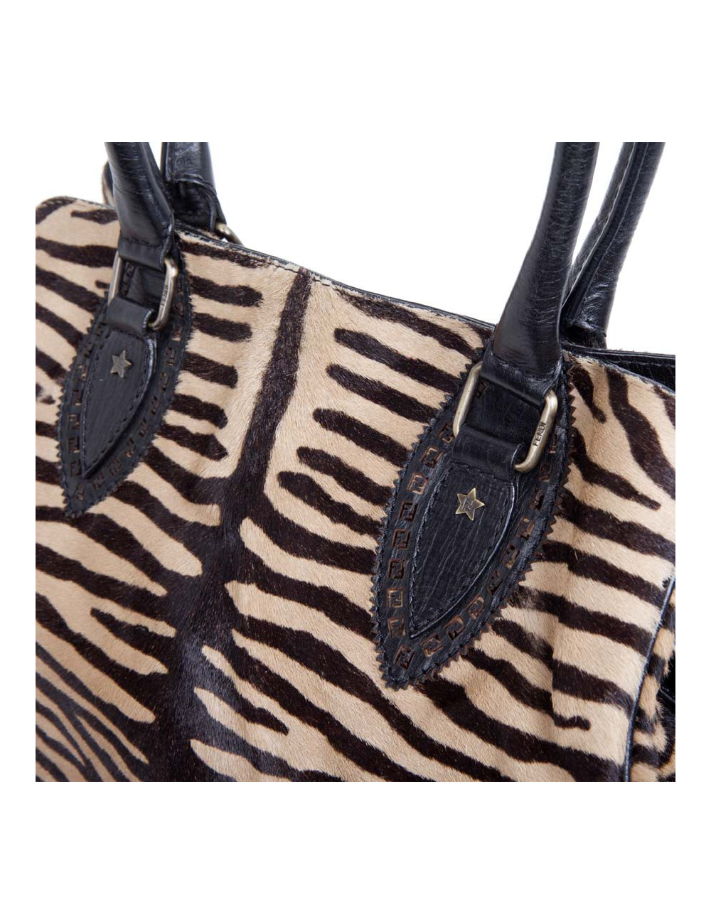 FENDI goatskin bag with a zebra pattern