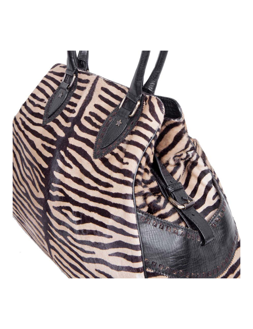 FENDI goatskin bag with a zebra pattern