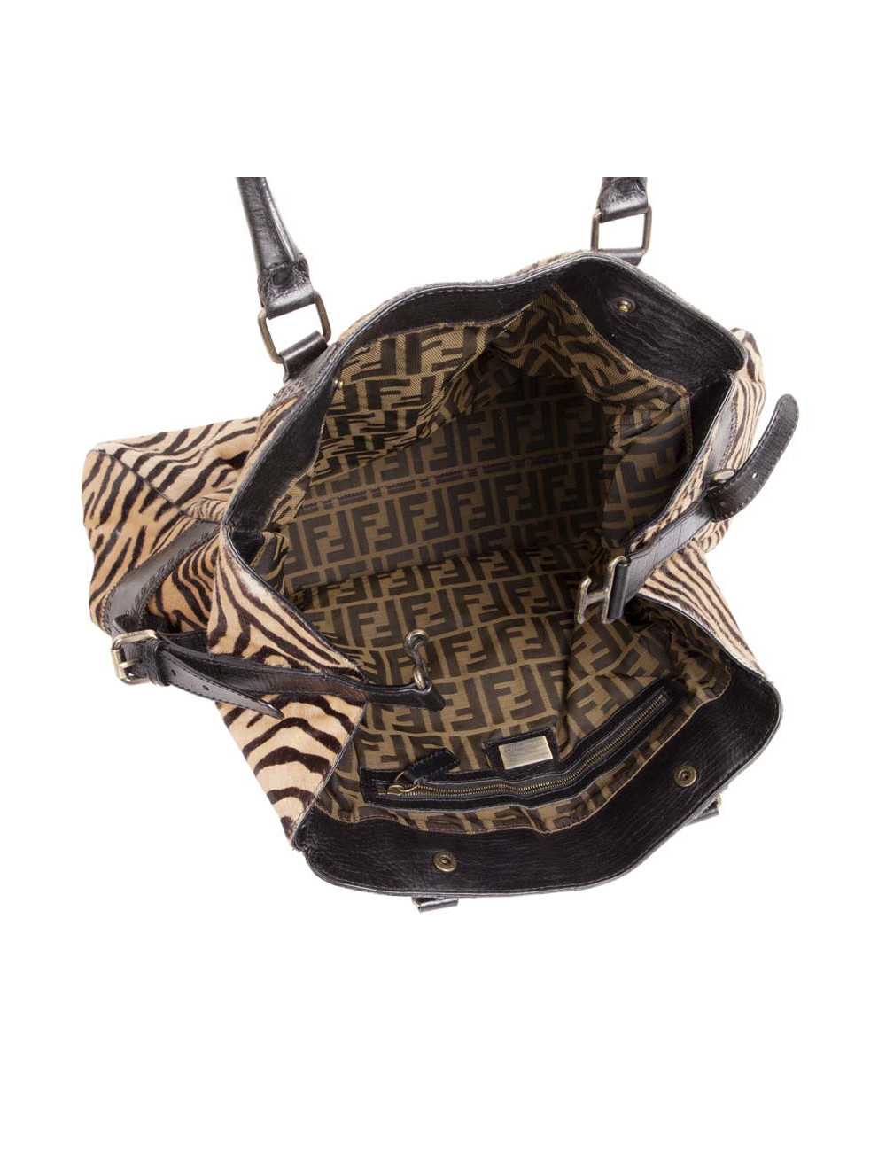 FENDI goatskin bag with a zebra pattern