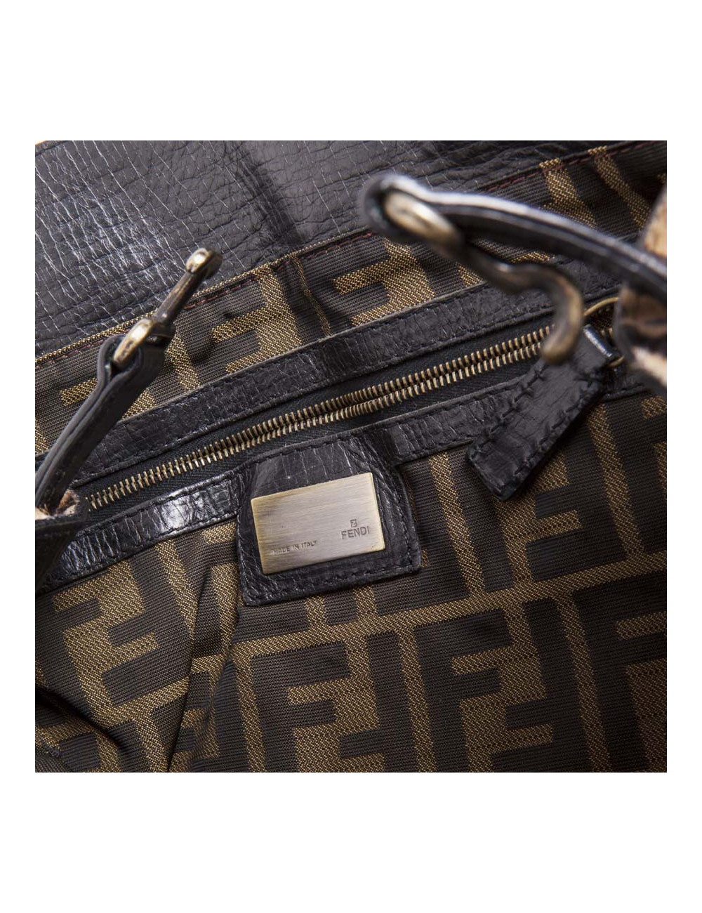 FENDI goatskin bag with a zebra pattern