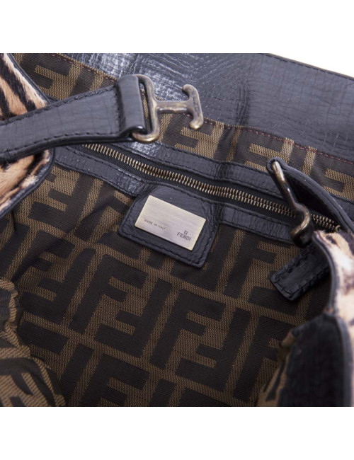 FENDI goatskin bag with a zebra pattern