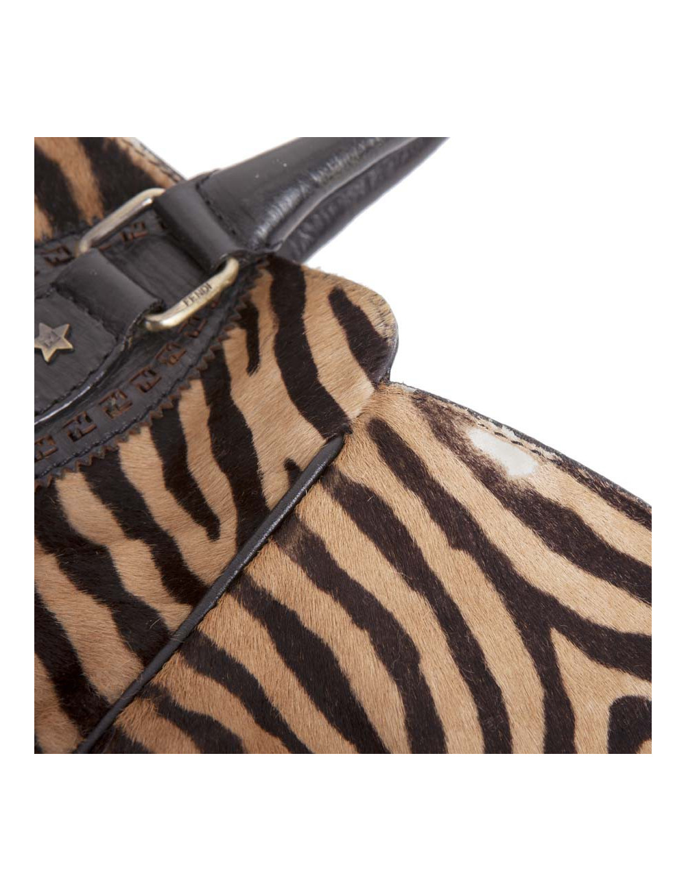 FENDI goatskin bag with a zebra pattern