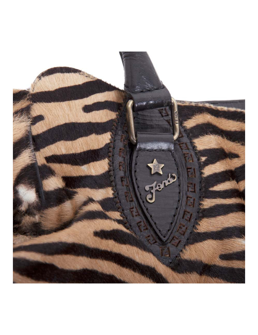 FENDI goatskin bag with a zebra pattern
