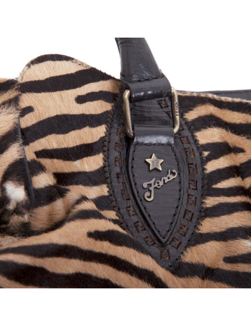 FENDI goatskin bag with a zebra pattern