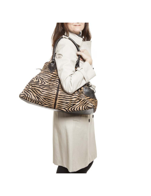 Sac FENDI poulain facon zèbre