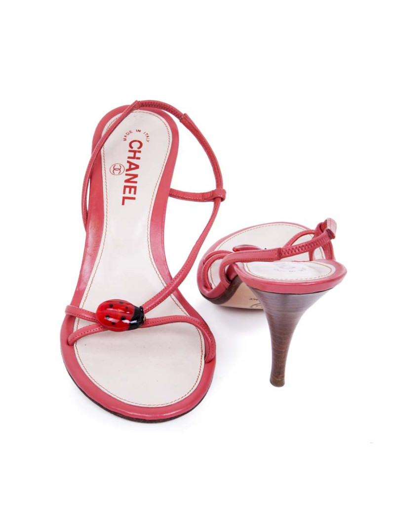 Sandales hautes CHANEL T    coccinelles