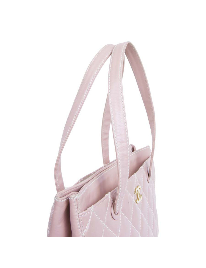 Sac CHANEL cuir matelassé rose