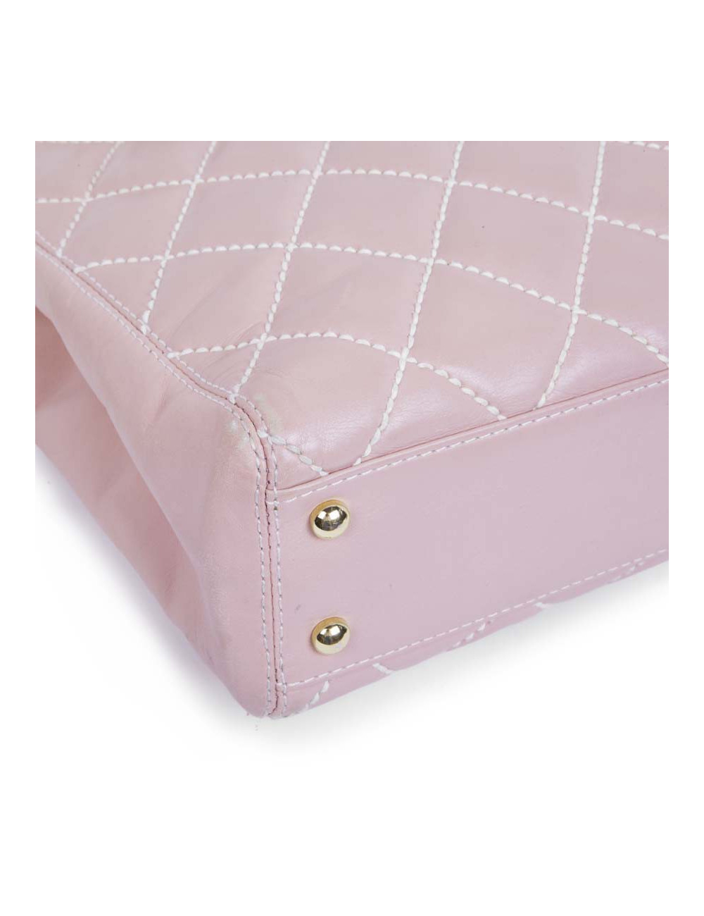 CHANEL pink shoulder bag in pink smooth leather