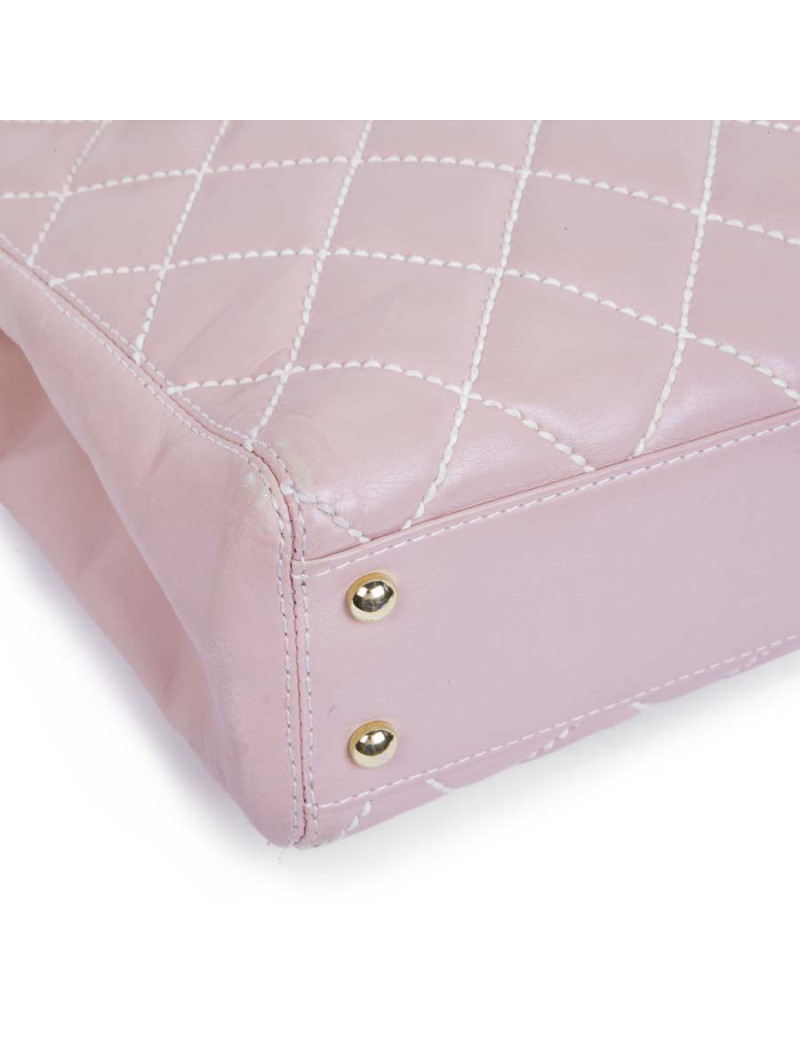 Sac CHANEL cuir matelassé rose