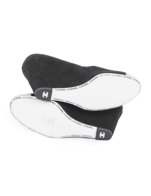 Escarpins CHANEL T veau velours noir