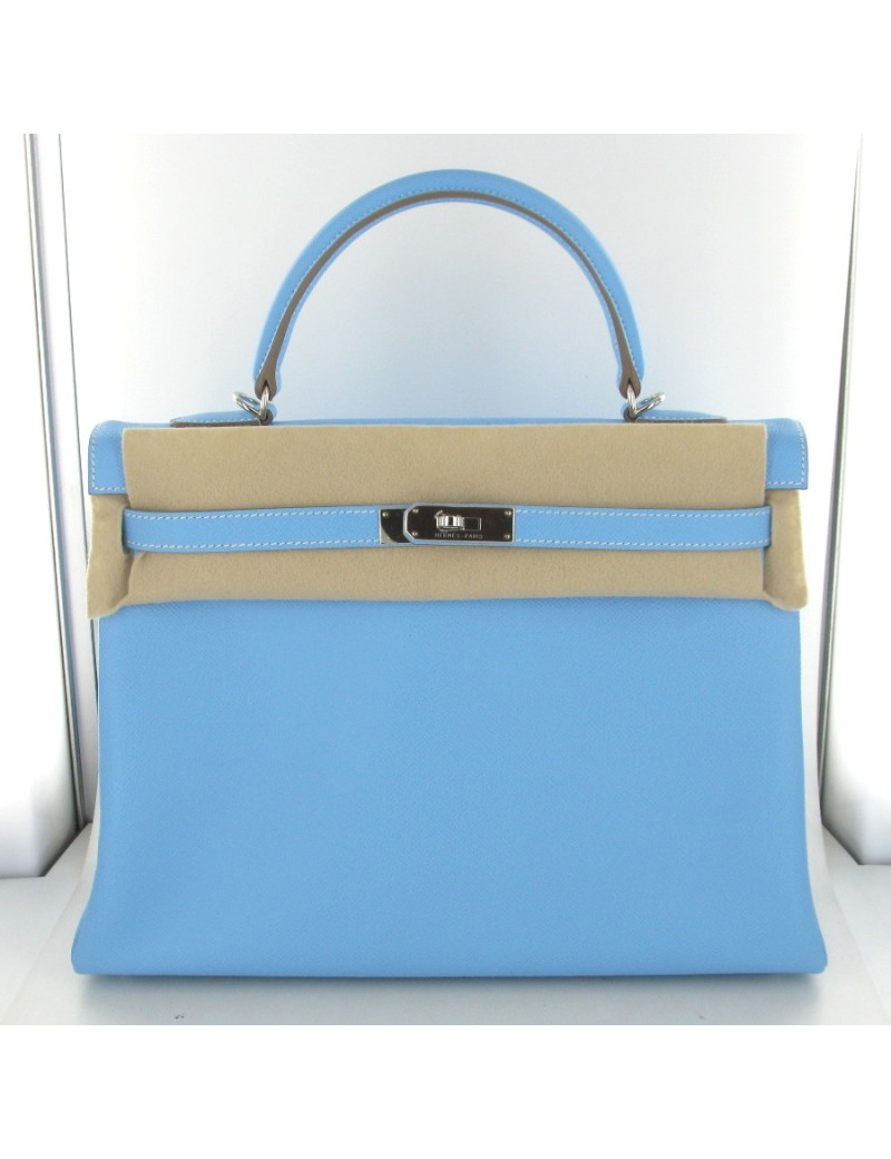 Kelly 35 HERMES epsom bleu ciel