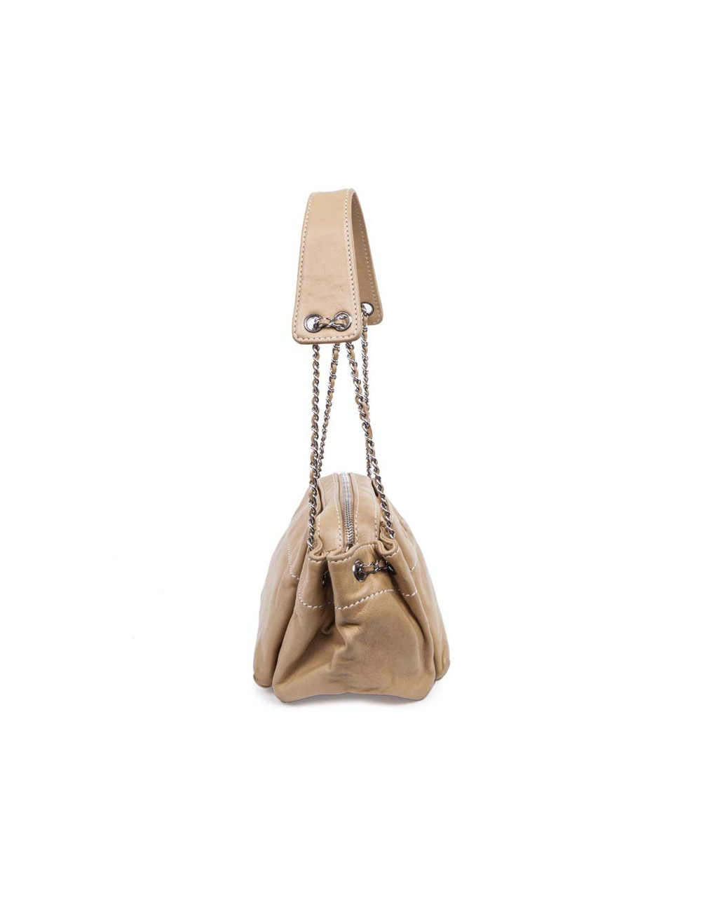 Sac CHANEL cuir d'agneau beige