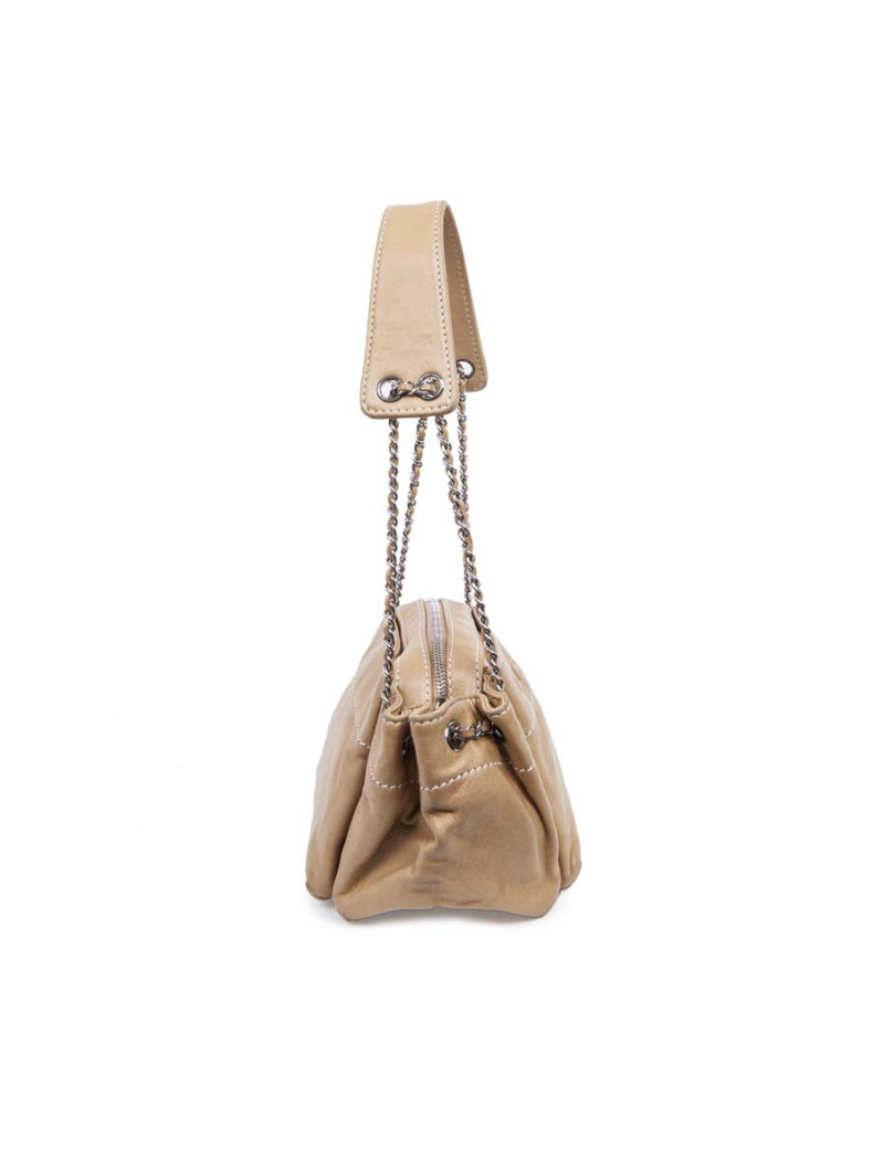 Sac CHANEL cuir d'agneau beige