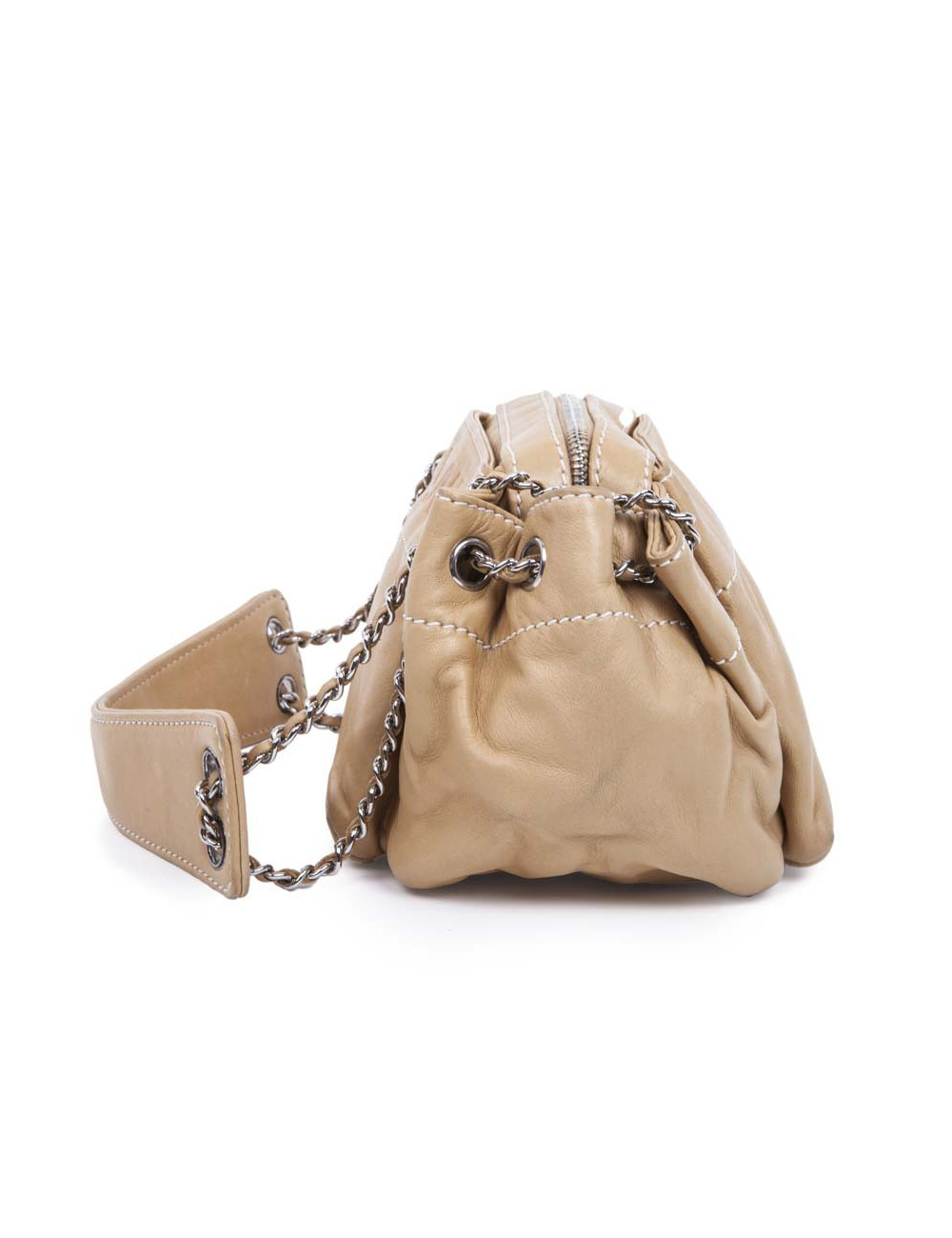 Sac CHANEL cuir d'agneau beige