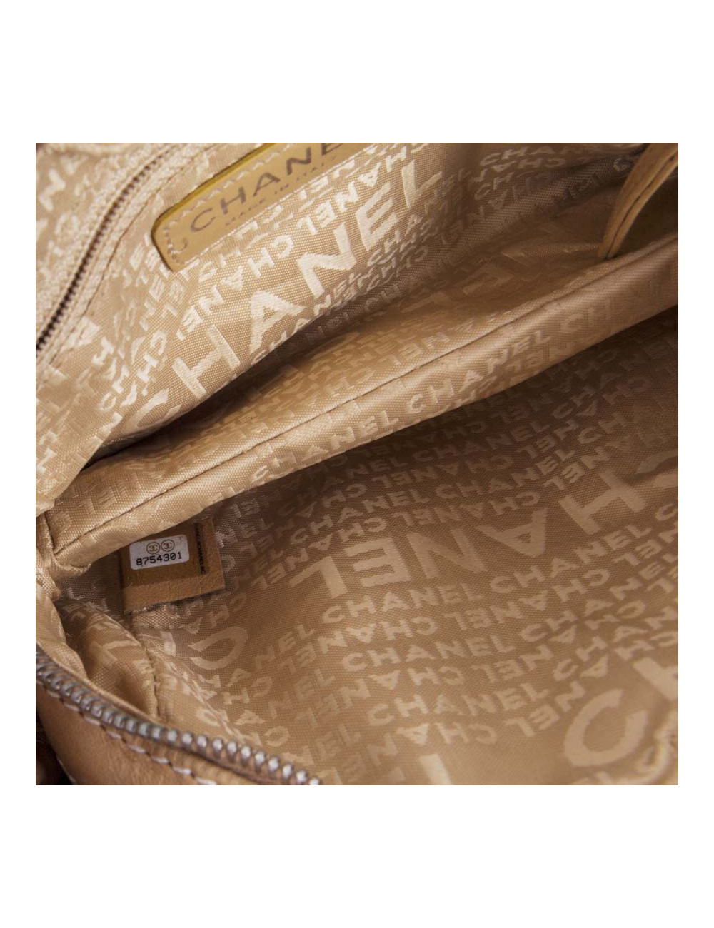 Sac CHANEL cuir d'agneau beige