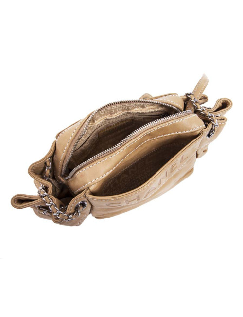 Sac CHANEL cuir d'agneau beige
