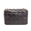 CHANEL shoulder bag in black lamb leather with 2.55 clasp