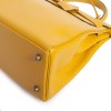 28 lemon yellow grained leather HERMES Kelly bag