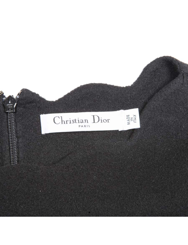 Robe CHRISTIAN DIOR T 36 en cachemire noir