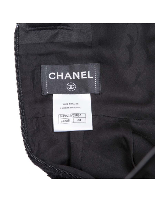 Robe CHANEL T 34 "Paris-Dallas" noire